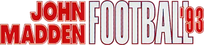Logo of John Madden Football '93 (USA, Europe)