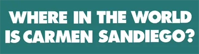 Logo of Where in the World Is Carmen Sandiego (USA) (En,Fr,De,Es,It)