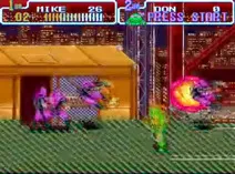 Screenshot of Teenage Mutant Ninja Turtles IV - Turtles in Time (USA)